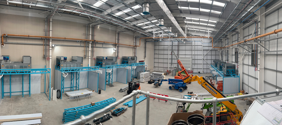 Installation of spray booths 900 x 400