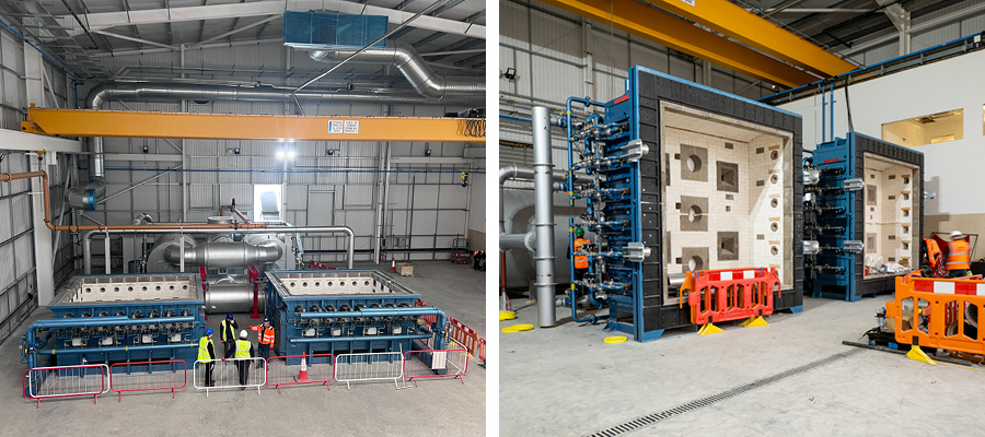 Installation of wall and floor furnaces 900 x 400